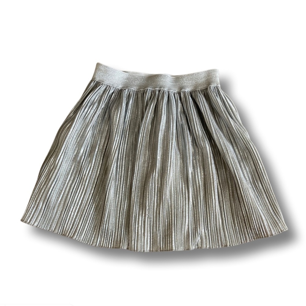 Peek Kids Elastic Waist Silver Pleated Skirt size 3T